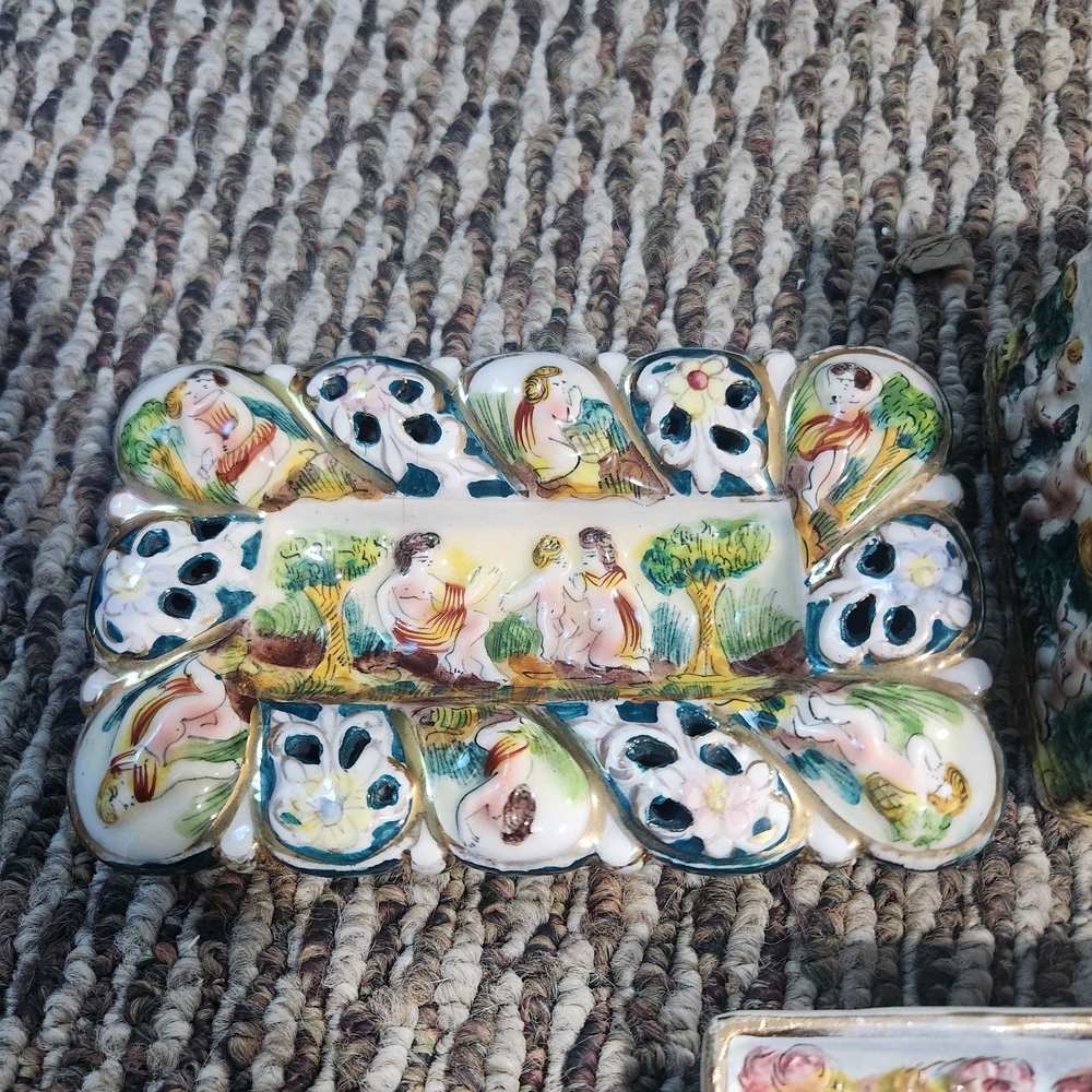 Colorful Ceramic Trinket Boxes Set - Picture 3 of 7